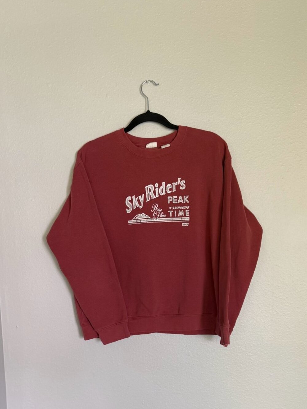 Levi's Graphic Everyday Crewneck Sweatshirt - Sky Rider's Peak Marsala - Size M